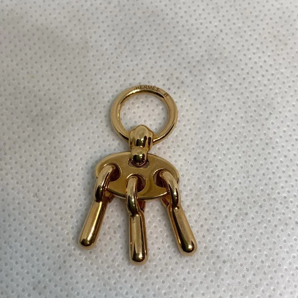 Hermès MORS ET JOUET Twilly Scarf Ring Charm Horse Bit Rose Gold Equestrian